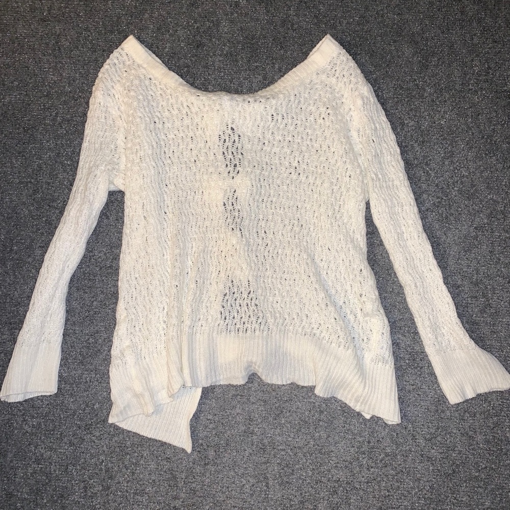Cream bow back sweater